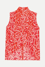 Cardi Bamboo Top - Red Lipstick