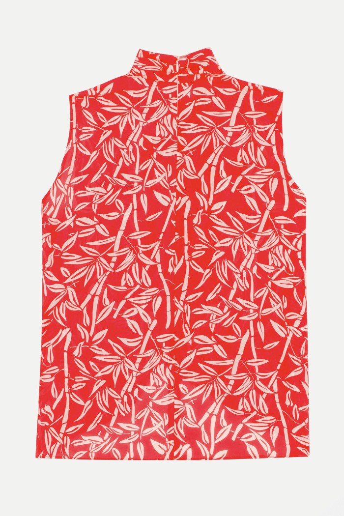 Cardi Bamboo Top - Red Lipstick