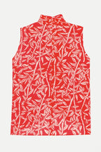 Cardi Bamboo Top - Red Lipstick