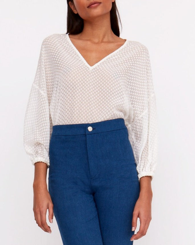 Single Cuty Yarn Top - Ivory