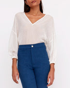 Single Cuty Yarn Top - Ivory