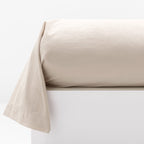 Taie De Traversin - En Percale De Coton Lavé - Sable