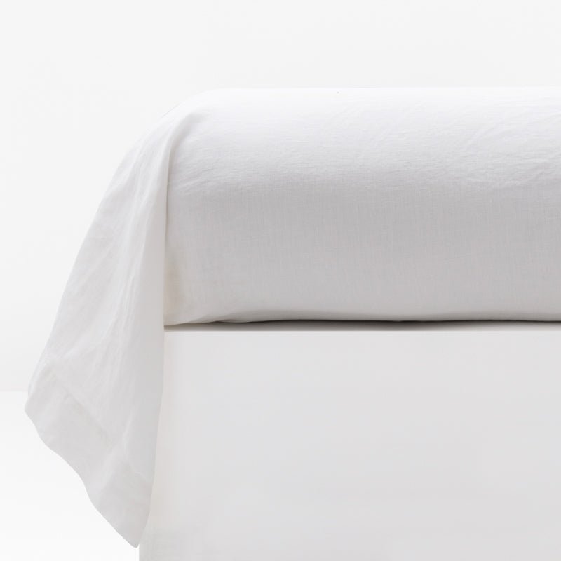 Bolster Case - Linen Washed - Blanc