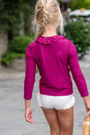 Valentine Plum - Bordeaux - Fille T-SHIRTS ANTI UV Canopea