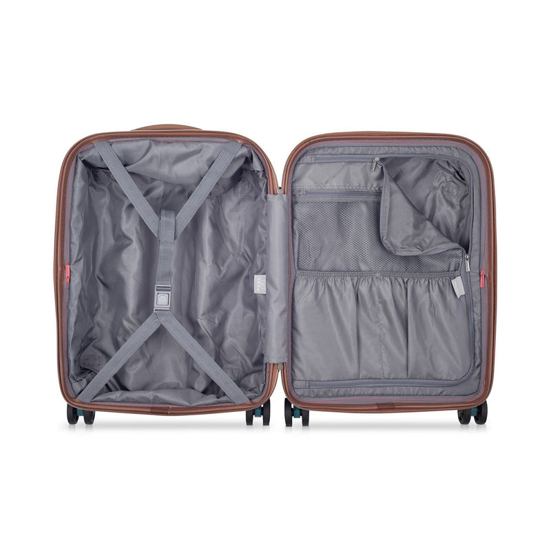 Valise Cabine 4x2 Doubles Roues - St Tropez - 55Cm - Bleu - Delsey Paris - The Bradery