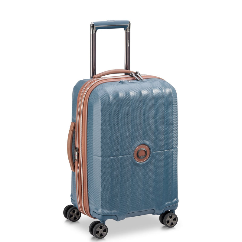 Valise Cabine Extensible - St Tropez - 55 Cm - Bleu - Delsey Paris - The Bradery