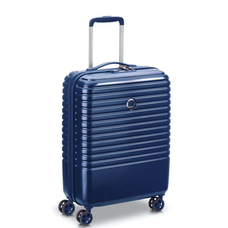 Valise Cabine Slim 4 - Caumartin - 55 Cm - Bleu - Delsey Paris - The Bradery