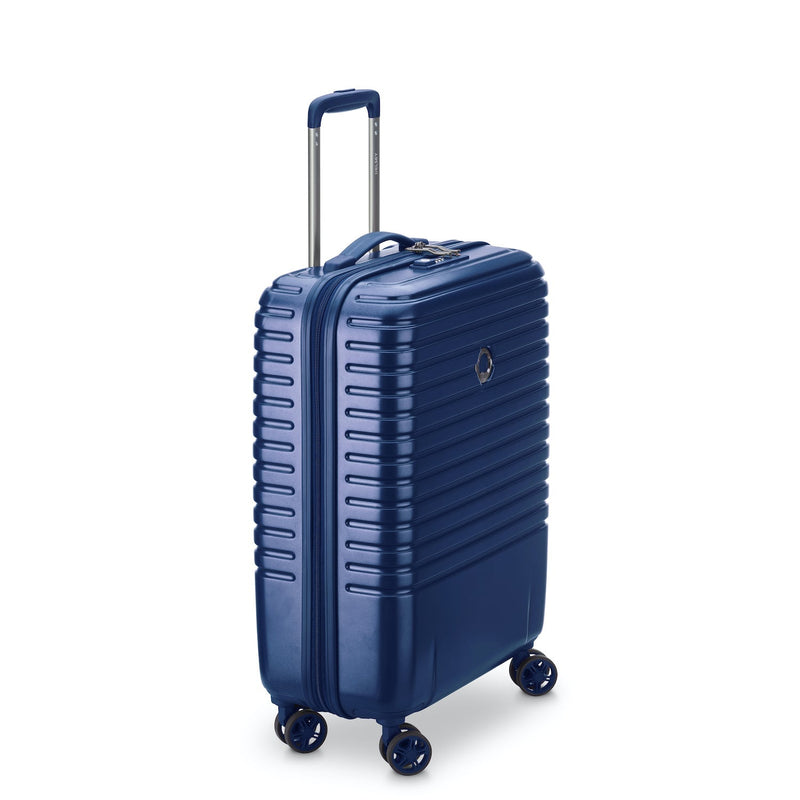 Valise Cabine Slim 4 - Caumartin - 55 Cm - Bleu - Delsey Paris - The Bradery