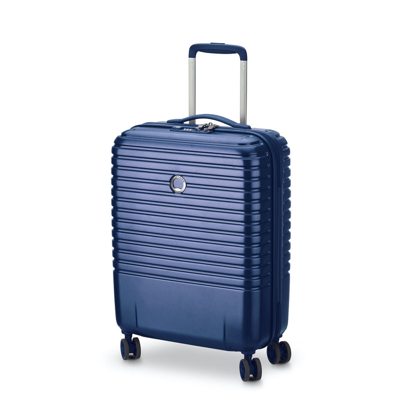 Valise Cabine Slim 4 - Caumartin - 55 Cm - Bleu - Delsey Paris - The Bradery