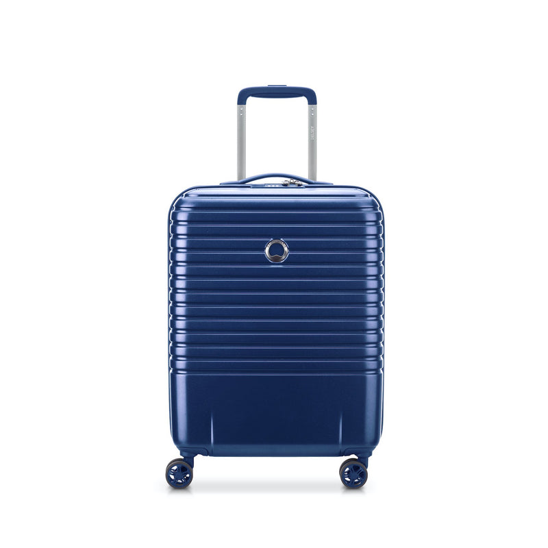 Valise Cabine Slim 4 - Caumartin - 55 Cm - Bleu - Delsey Paris - The Bradery