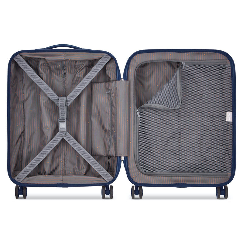 Valise Cabine Slim 4 - Caumartin - 55 Cm - Bleu - Delsey Paris - The Bradery