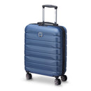 Slim Rigid Cabin Suitcase - Air Armor - 55Cm - Blue - Delsey Paris - The Bradery