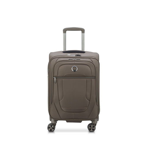 Soft Expandable Cabin Suitcase - Helium Dlx 2.0 - 55Cm - Mocha - Delsey Paris - The Bradery