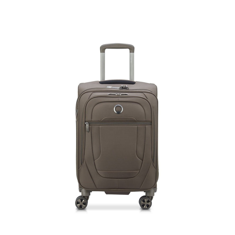 Soft Expandable Cabin Suitcase - Helium Dlx 2.0 - 55Cm - Mocha - Delsey Paris - The Bradery