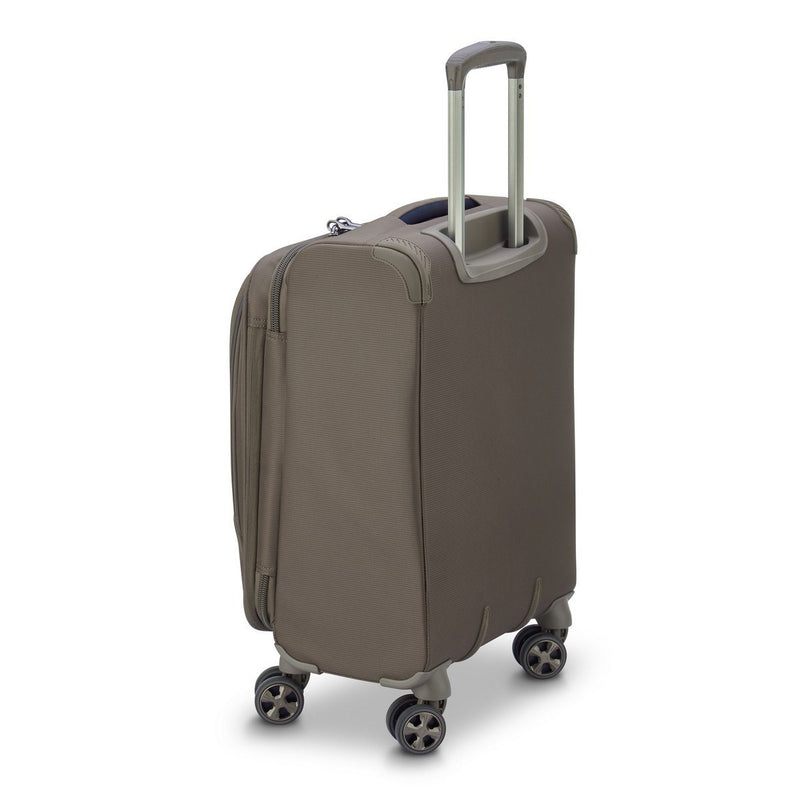 Soft Expandable Cabin Suitcase - Helium Dlx 2.0 - 55Cm - Mocha - Delsey Paris - The Bradery