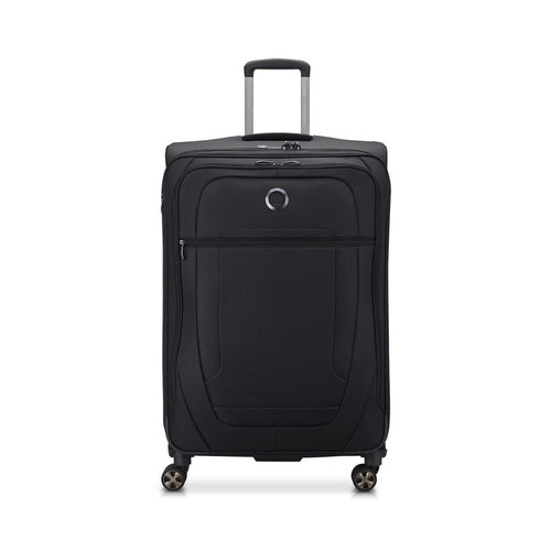Soft Expandable Long Stay Suitcase - Helium Dlx - 78Cm - Black - Delsey Paris - The Bradery