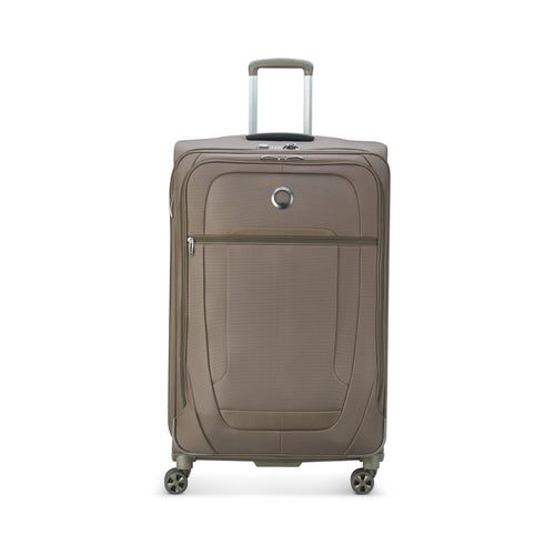 Soft Expandable Long Stay Suitcase - Helium Dlx - 83 Cm - Brown - Delsey Paris - The Bradery