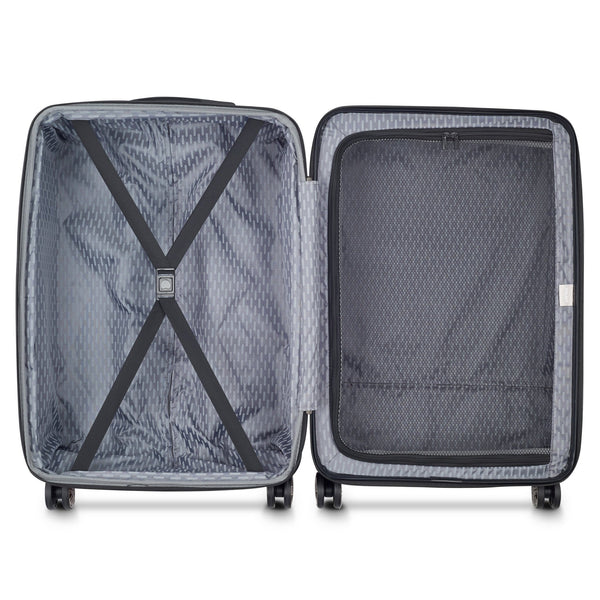 Medium Expandable Suitcase - Air Armour - 68cm - Black - Delsey Paris - The Bradery