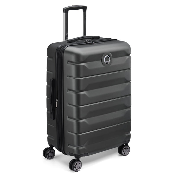 Medium Expandable Suitcase - Air Armour - 68cm - Black - Delsey Paris - The Bradery