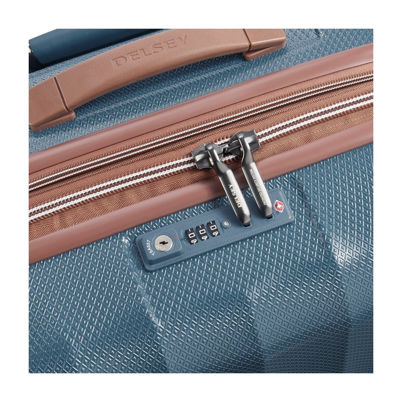 Valise Moyen Séjour St Tropez 4 X 2 Doubles Roues 67 Cm - Blue - Valises Moyen séjour - Delsey - The Bradery