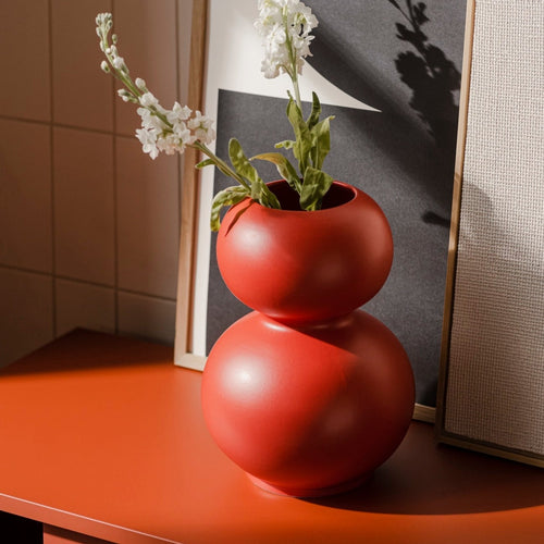 Vase Tuga - Rouge Coquelicot - Noo.ma Design - The Bradery