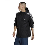 Adidas Originals Adicolor Classics 3-Stripes Full-Zip Windbreaker Jacket - Black - Men Adidas CLOTHING