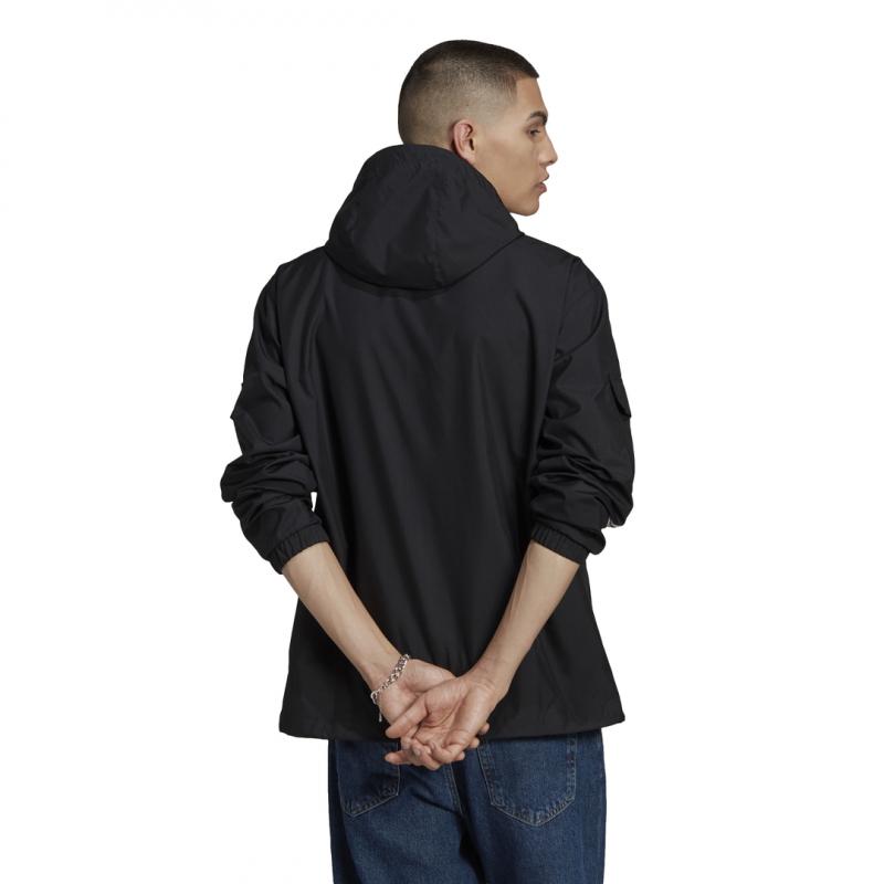 Adidas Originals Adicolor Classics 3-Stripes Full-Zip Windbreaker Jacket - Black - Men Adidas CLOTHING