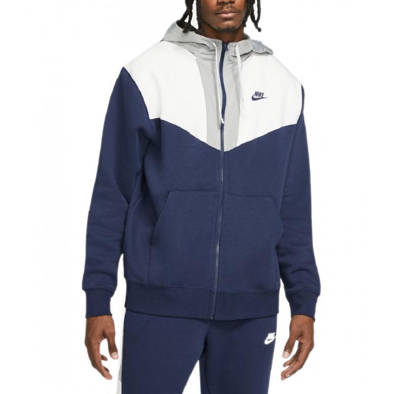 Nike M Nsw Hbr Hoodie Fz Flc Chaqueta De Chándal - Azul - Hombre SUDADERA NIKE HOMBRE TEXTIL Nike