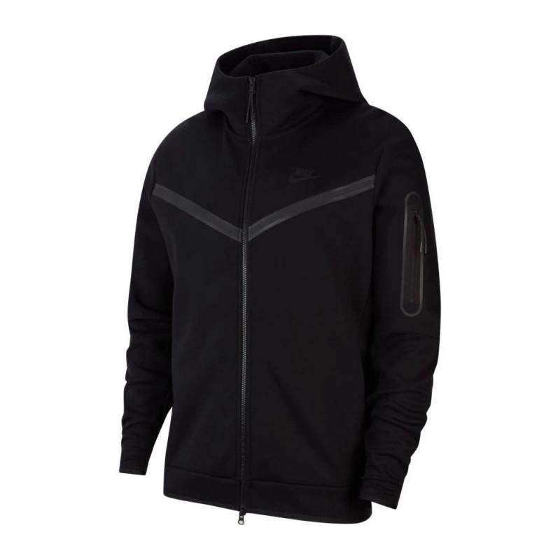 Nike Tech Fleece Full Zip Hoodies Track Jacket - Black - Men NIKE JACKET MEN TEXTILE Nike