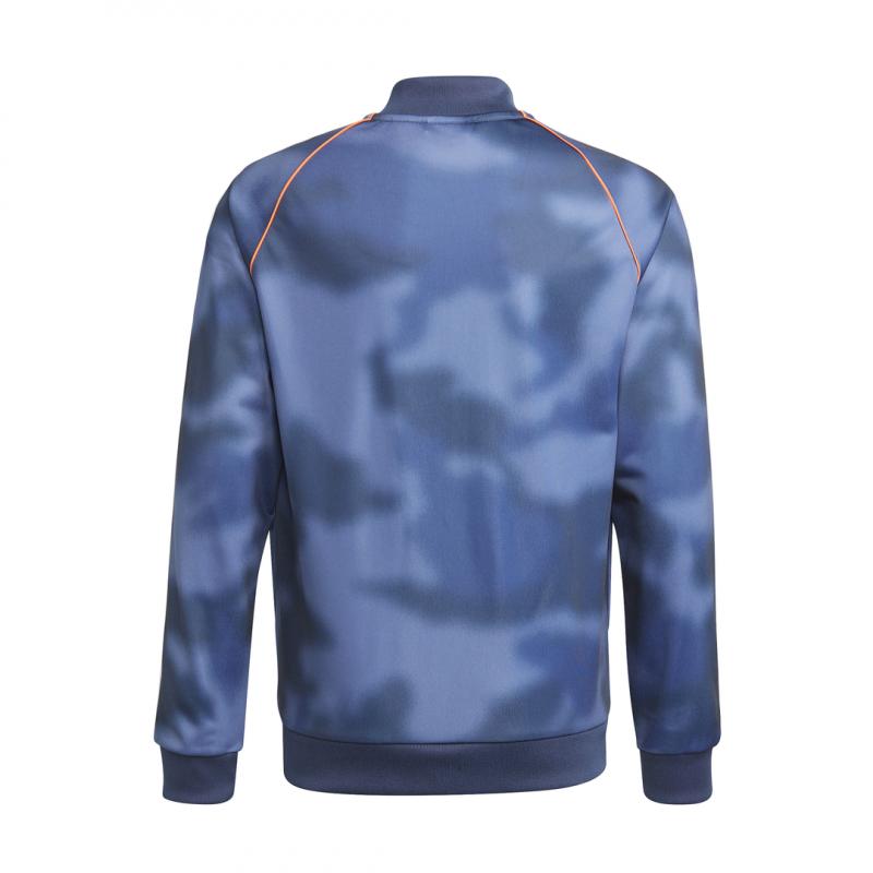 Adidas Originals Allover Print Camo Sst Junior Track Jacket - Blue - Junior Adidas CLOTHING