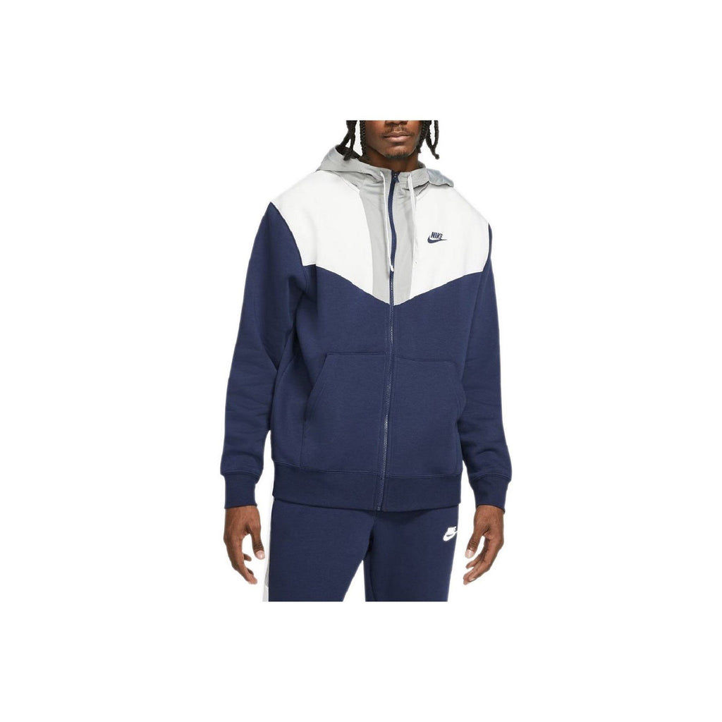 Chaqueta de chándal Nike M Nsw Hbr Hoodie Fz Flc - Azul - Preparación para hombre Hombre Nike