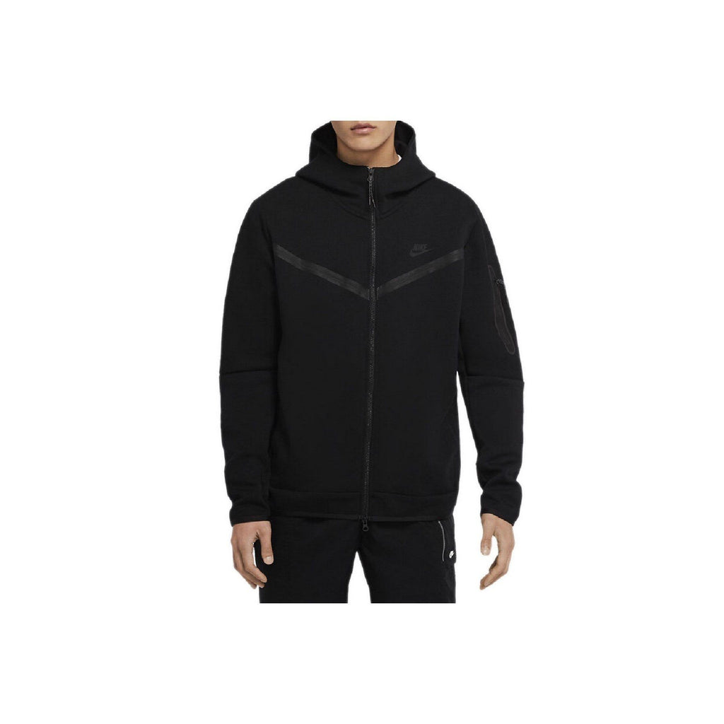 Nike Tech Fleece Full Zip Hoodies Track Jacket - Black - Men Ready to Wear Men Nike