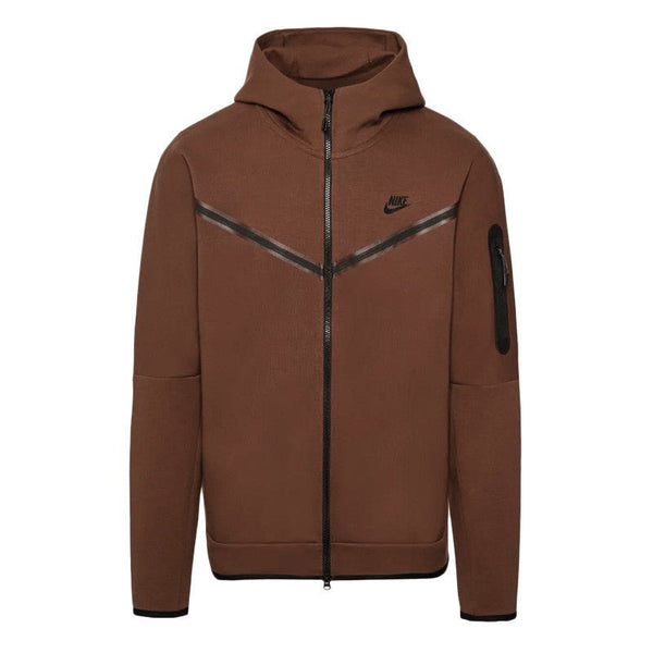 Chaqueta de chándal con cremallera completa Nike Tech Fleece - Marrón - Hombre - Nike - The Bradery