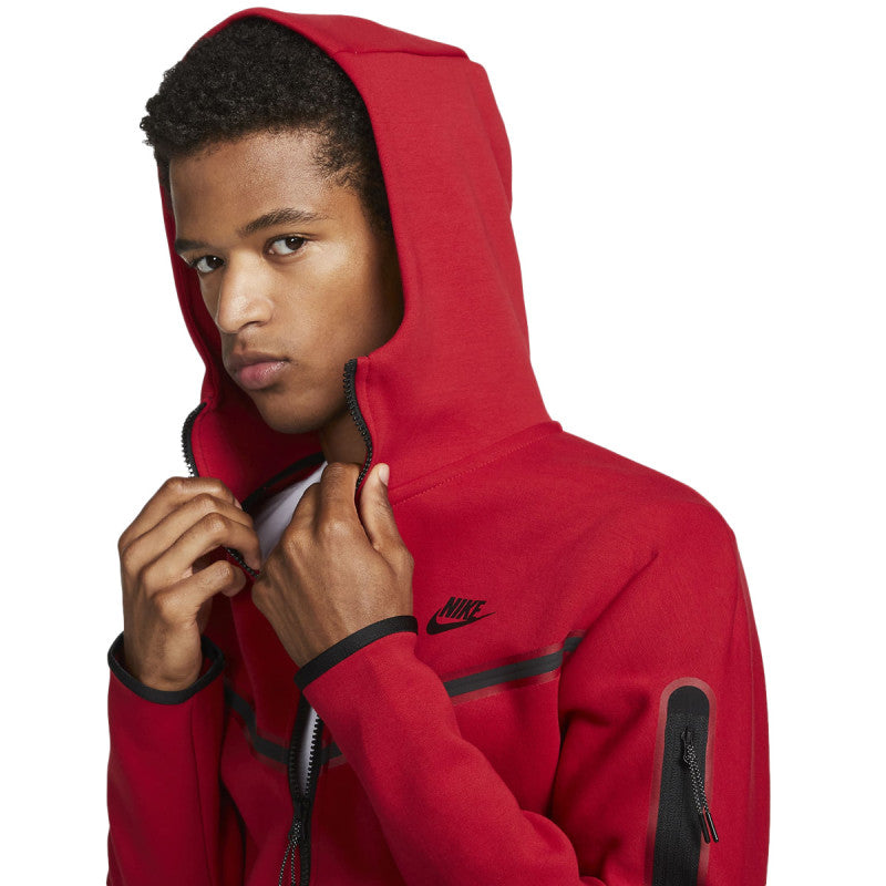 Chaqueta deportiva Tech Fleece con cremallera completa - Rojo
