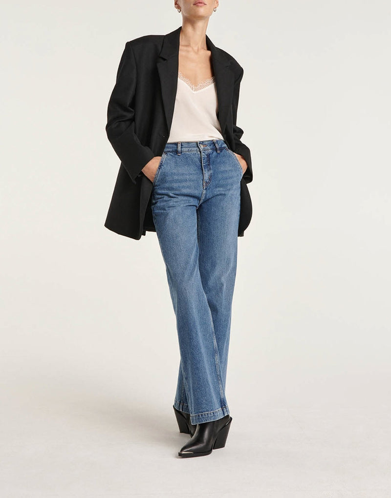 Black Oversized Wool Jacket - Woman - The Kooples - The Bradery