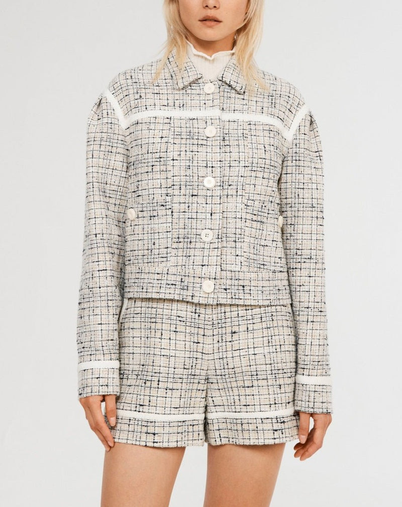 Claudie Pierlot Volume Jacket - Marfil - - The Bradery