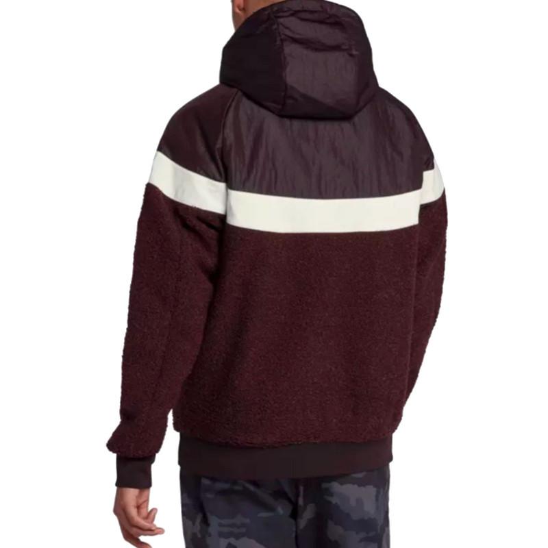 Nike M Nsw Wr Hoodie Tch Sherpa Track Jackets - Burgundy - Men NIKE JACKET MEN TEXTILE Nike