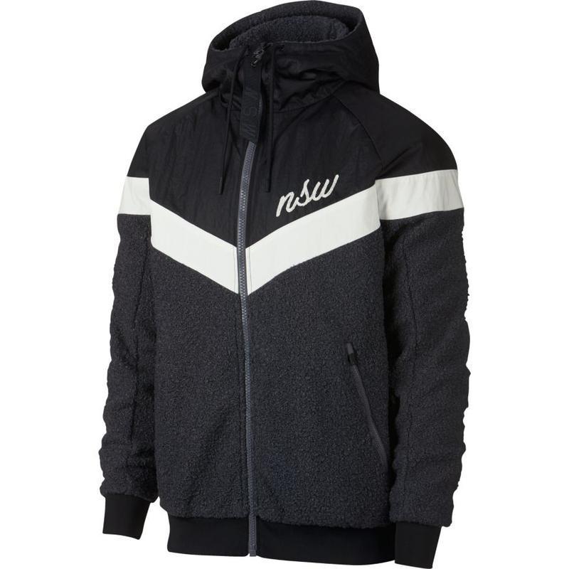 Nike M Nsw Wr Hoodie Tch Sherpa Track Jackets - Black - Men's NIKE JACKET MEN'S TEXTILE Nike