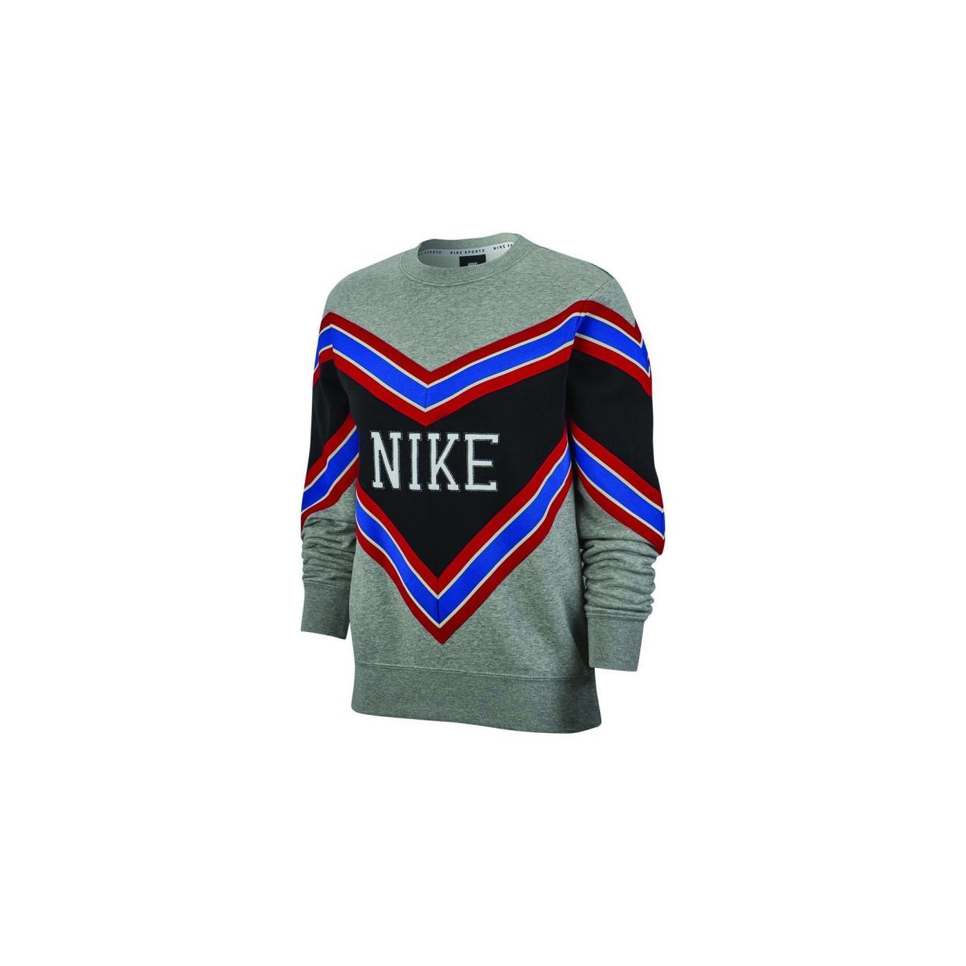 W Nsw Nsp Crew Flc - Sweat Textile - Gris - Femme - Nike - The Bradery