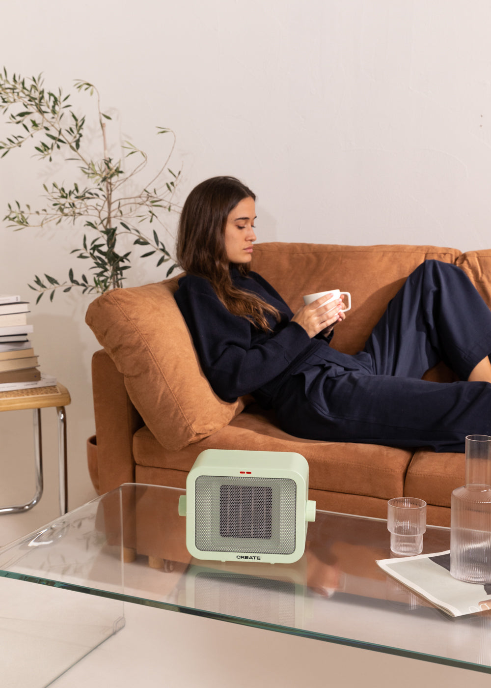 Warm Box - Calefactor Cerámico 1500W - Verde Pastel