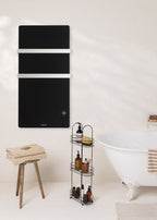 Warm Towel Crystal 600W - Toallero Eléctrico de Cristal con Wifi - Negro