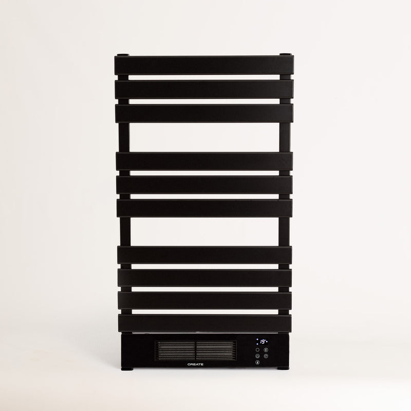 Warm Towel Pro 500/1500W - Secador de toallas eléctrico con calefacción y Wifi - Negro