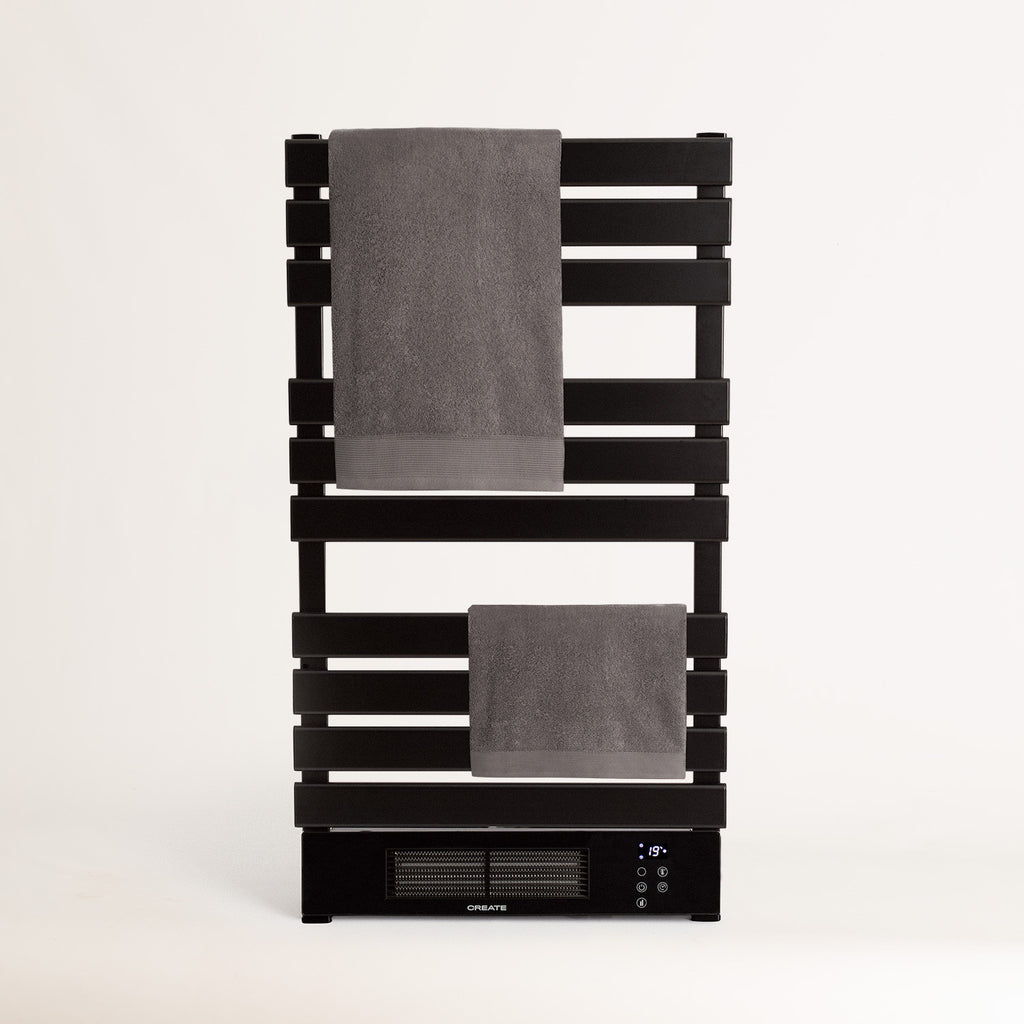 Warm Towel Pro 500/1500W - Electric Towel Rail with Heating & WiFi - Black