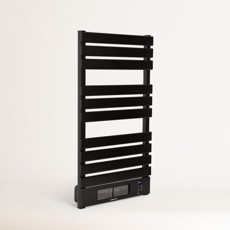 Warm Towel Pro 500/1500W - Secador de toallas eléctrico con calefacción y Wifi - Negro