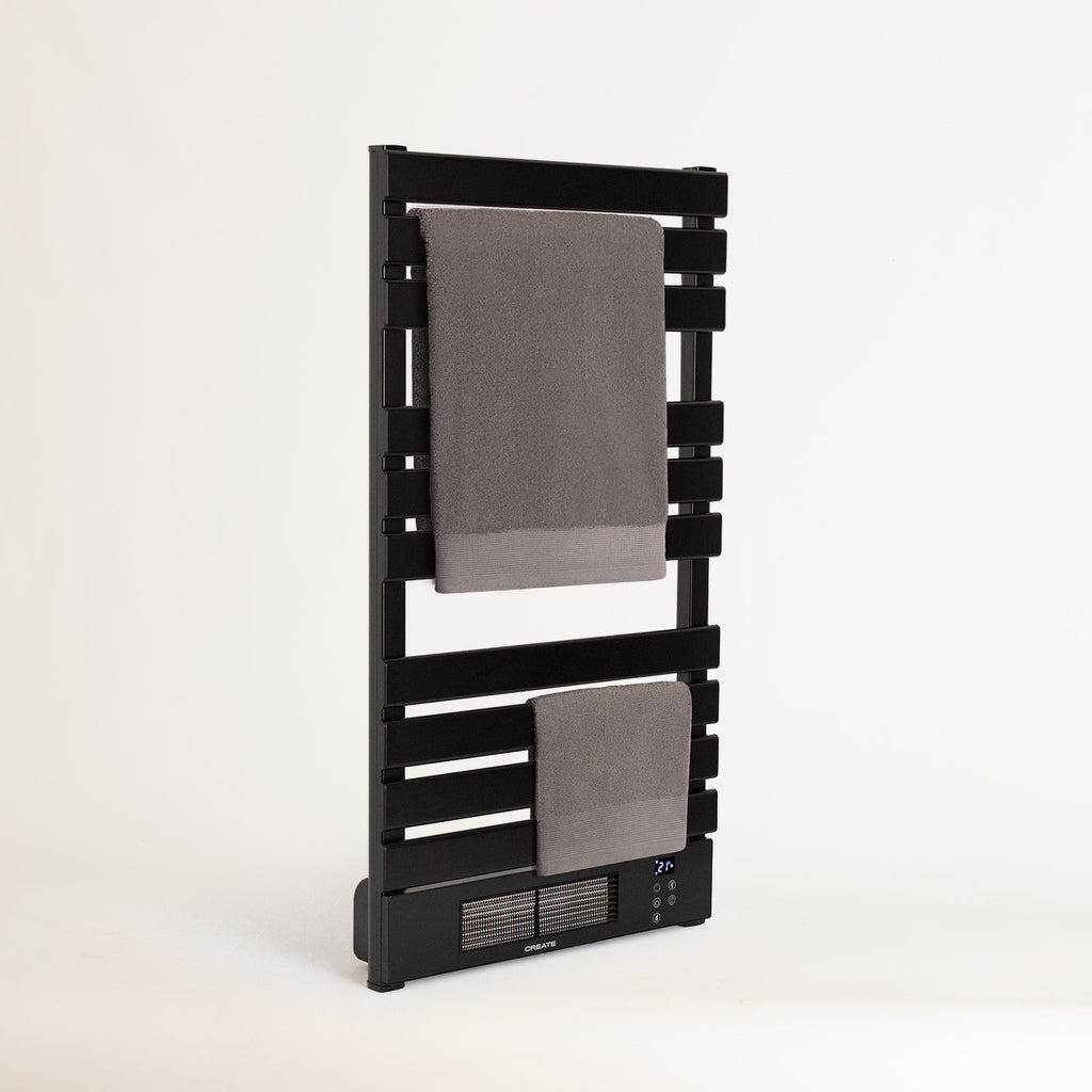 Warm Towel Pro 500/1500W - Electric Towel Rail with Heating & WiFi - Black