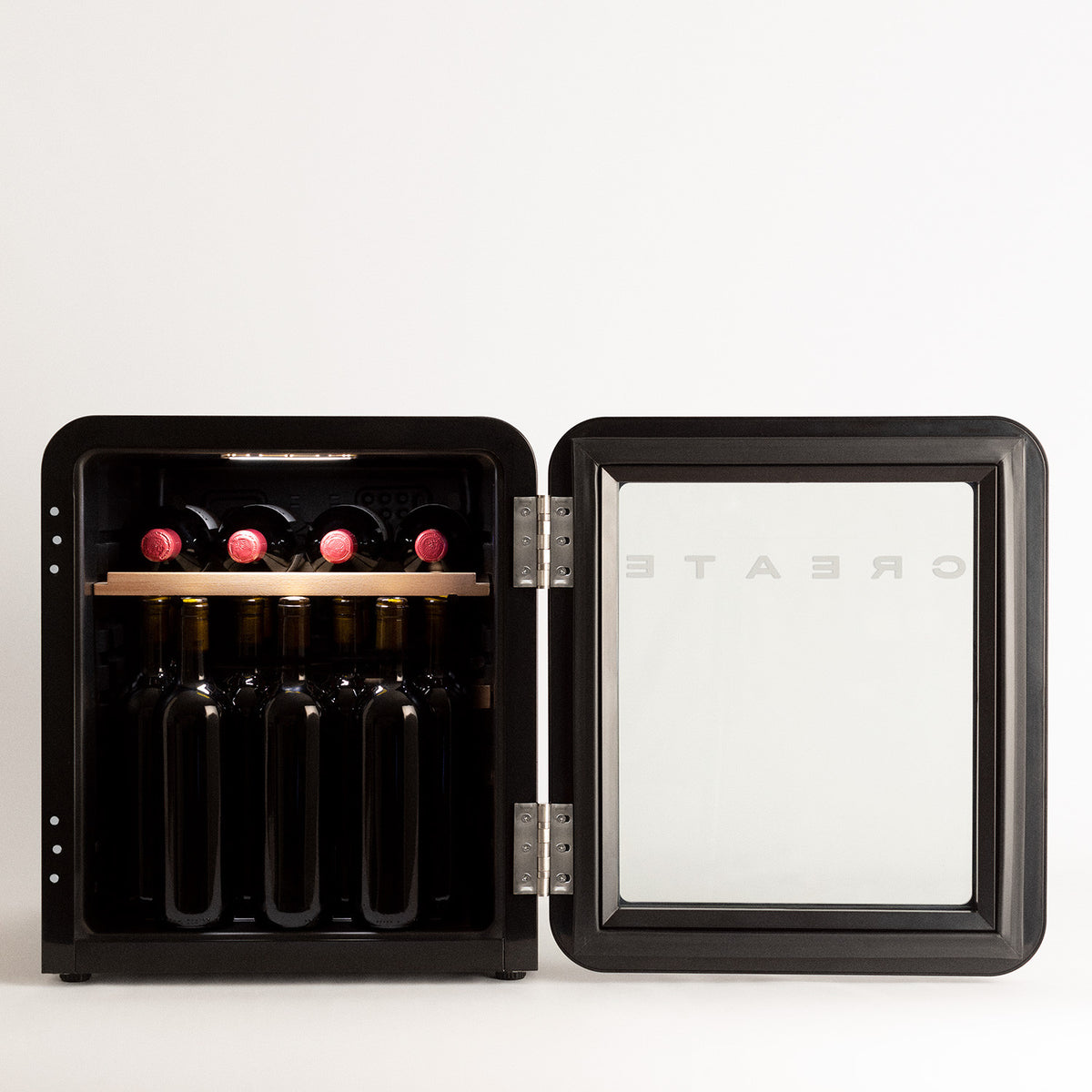 Winecooler Retro M - Electric Wine Cooler for 12 Bottles - Black