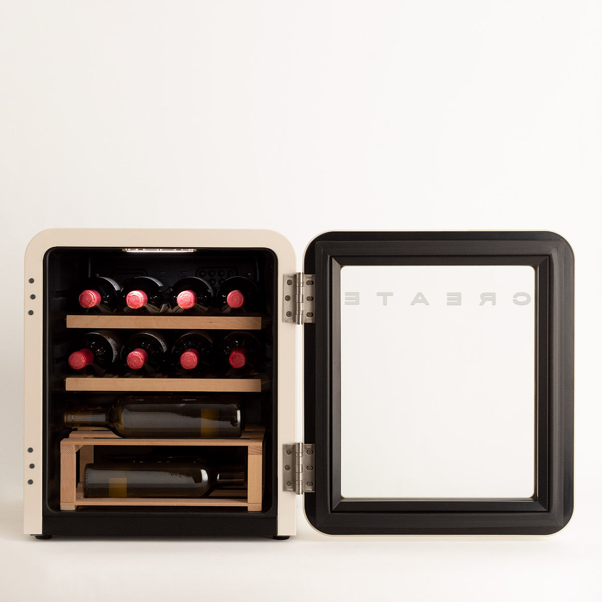 Winecooler Retro M - Electric Wine Cellar for 12 Bottles - Off-White