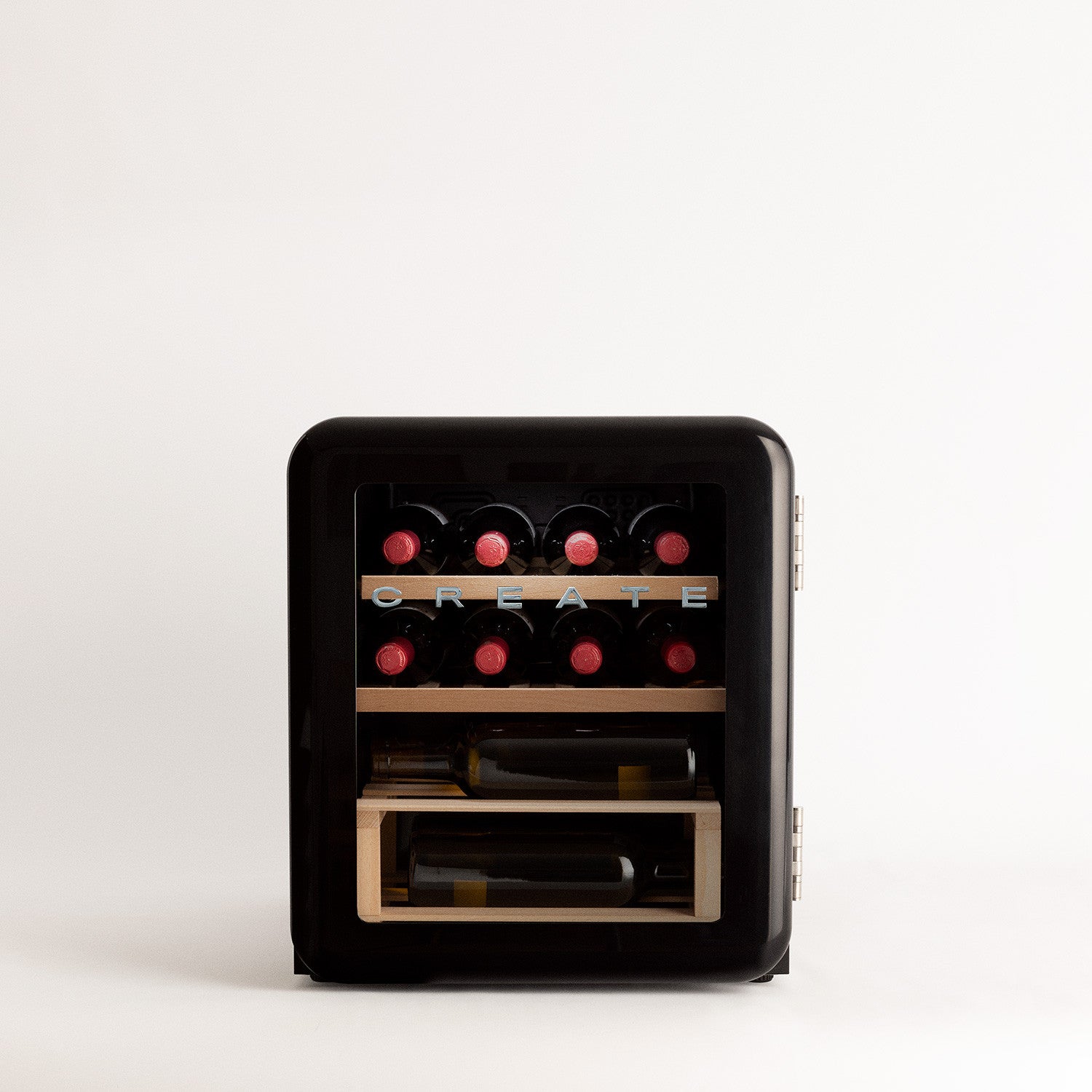Winecooler Retro M - Electric Wine Cooler for 12 Bottles - Black